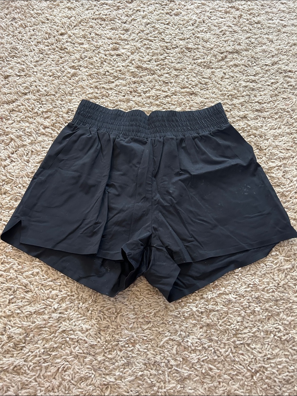 Zyia Black Athletic Layered Shorts